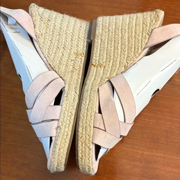 Women's Pink Espadrille Wedge Sandals Size 8/8.5 - Picture 5 of 7